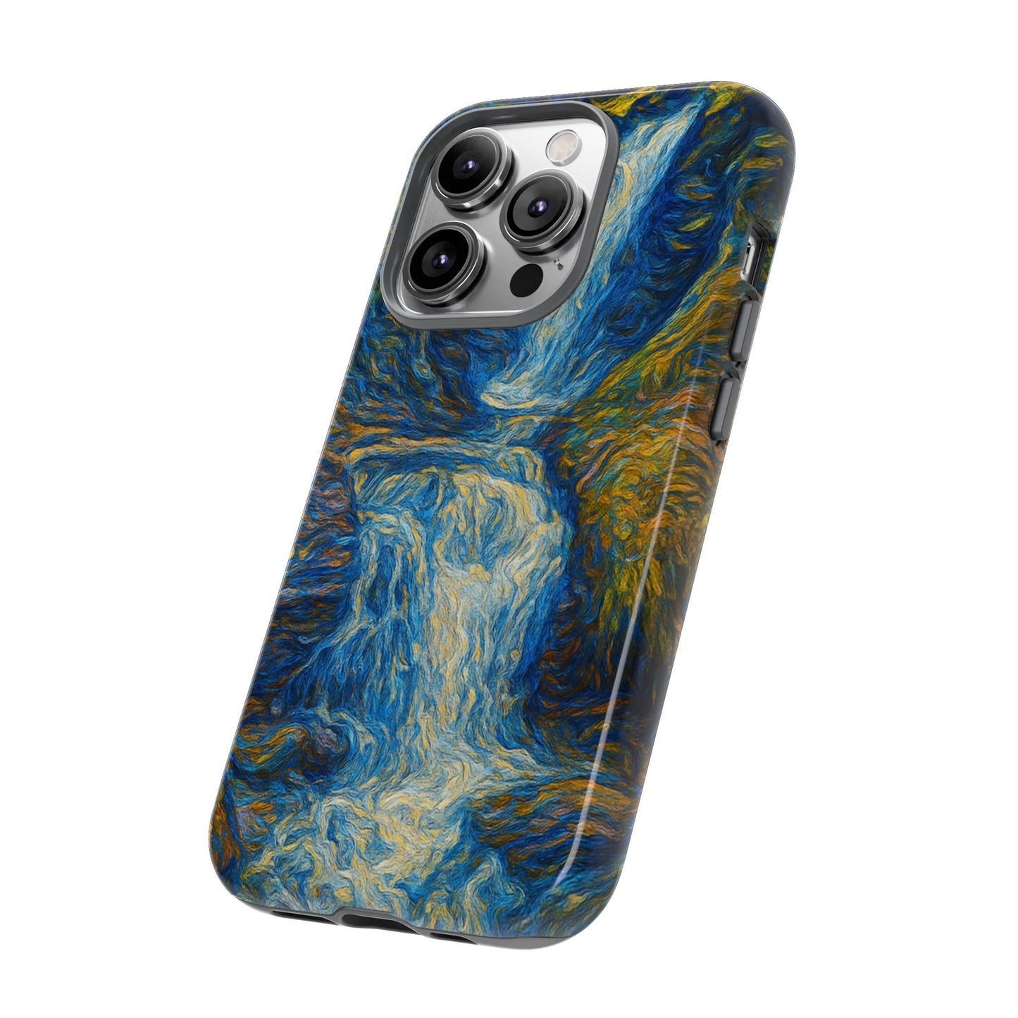 Artistic Phone Case - Waterfall Design, Unique Gift, Phone Accessory, Nature Lover, Original Artwork