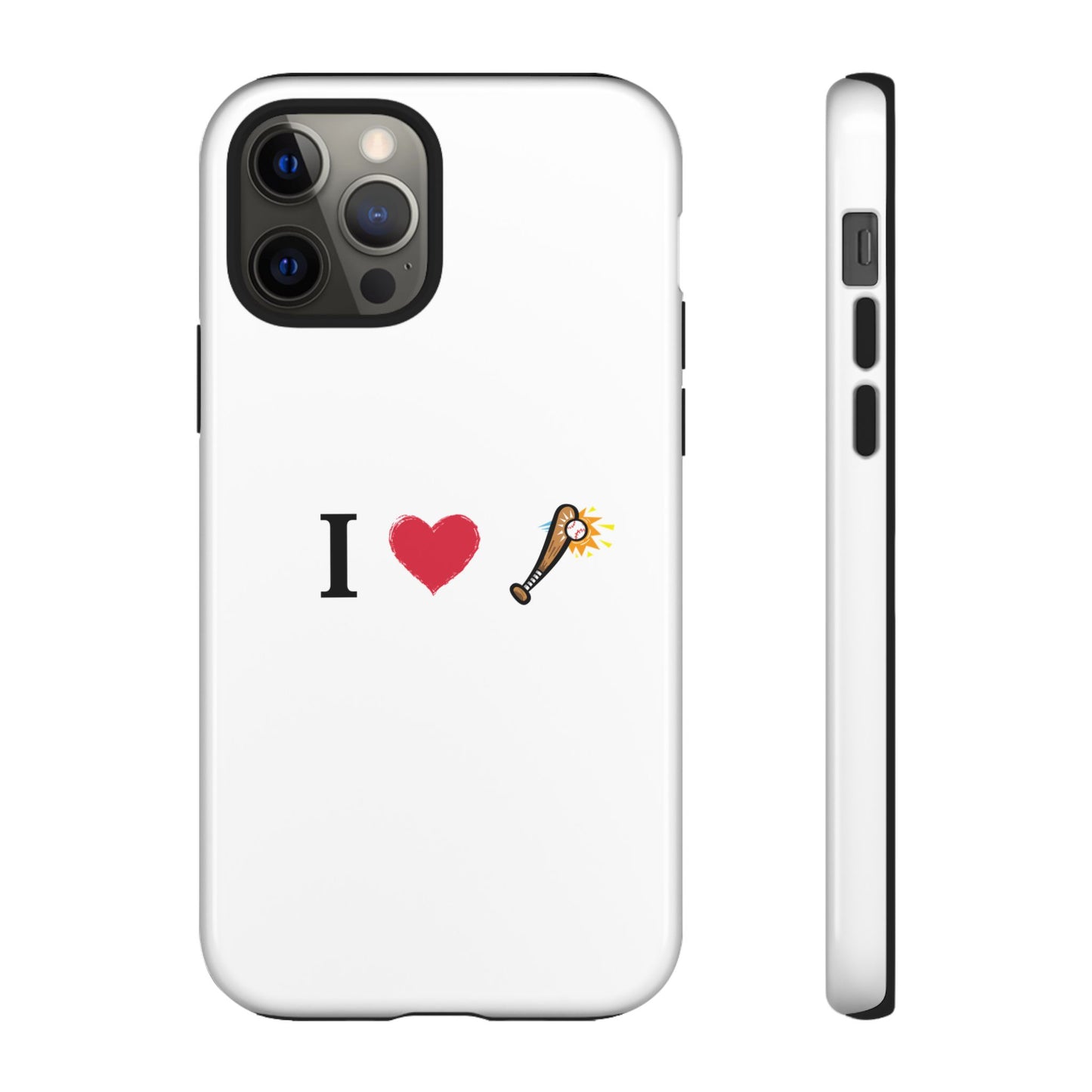 I Love Baseball Vibe Phone Case - Tough Cases for Sports Lovers, Gifts for Athletes, Fun Accessories, iPhone and Android Compatible