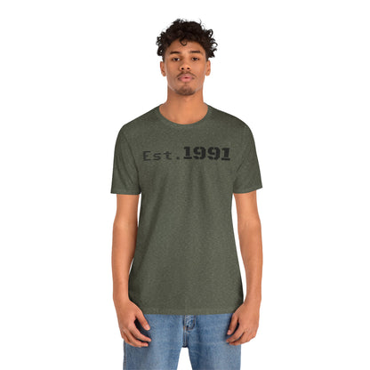 Established 1991 Unisex Jersey Tee | Vintage Anniversary Gift | Casual Wear, Birthday Shirt, Retro Style, Statement Tee, Gift for Him/Her