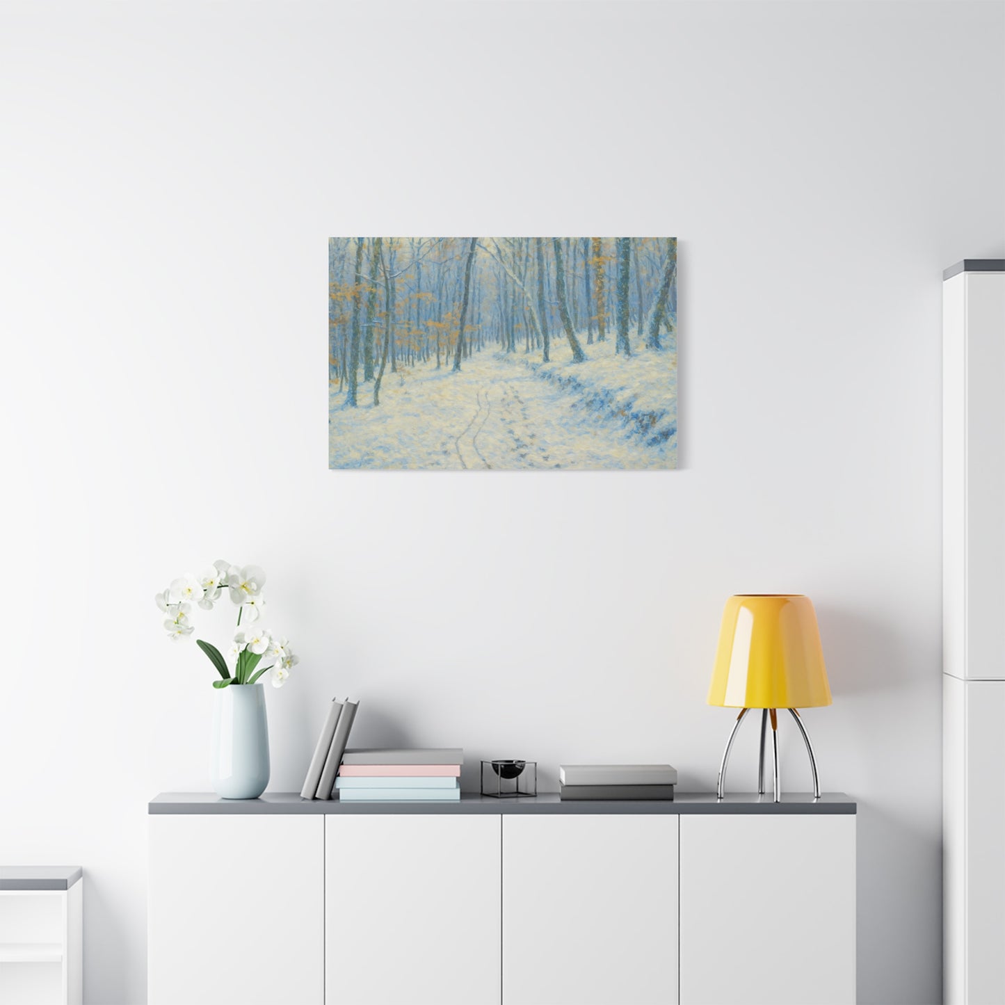 Winter Wonderland Canvas Art, Stretched Canvas Wall Decor, Home Decor, Art for Living Room, Gift for Nature Lovers, Cozy Winter Vibes