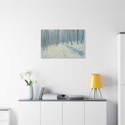 Winter Wonderland Canvas Art, Stretched Canvas Wall Decor, Home Decor, Art for Living Room, Gift for Nature Lovers, Cozy Winter Vibes