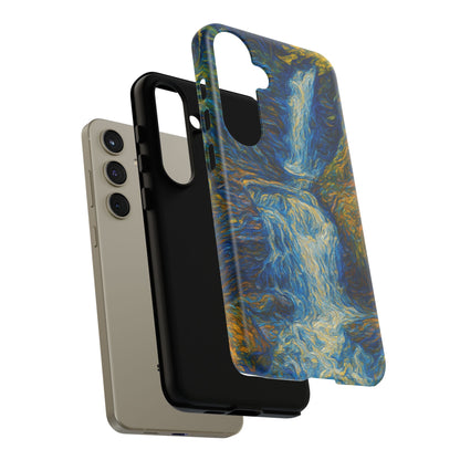 Artistic Phone Case - Waterfall Design, Unique Gift, Phone Accessory, Nature Lover, Original Artwork