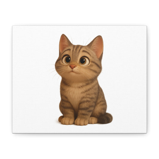 Adorable Cat Canvas Art, Cute Cat Wall Decor, Pet Lover Gift, Nursery Wall Art, Animal Print, Modern Home Decor