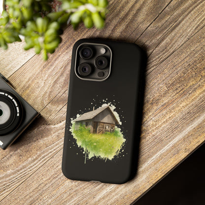 Rustic Farmhouse Phone Case, Cute Cottage Design, Tough Cases for Nature Lovers, Eco-Friendly Gift, Customizable Tech Accessories