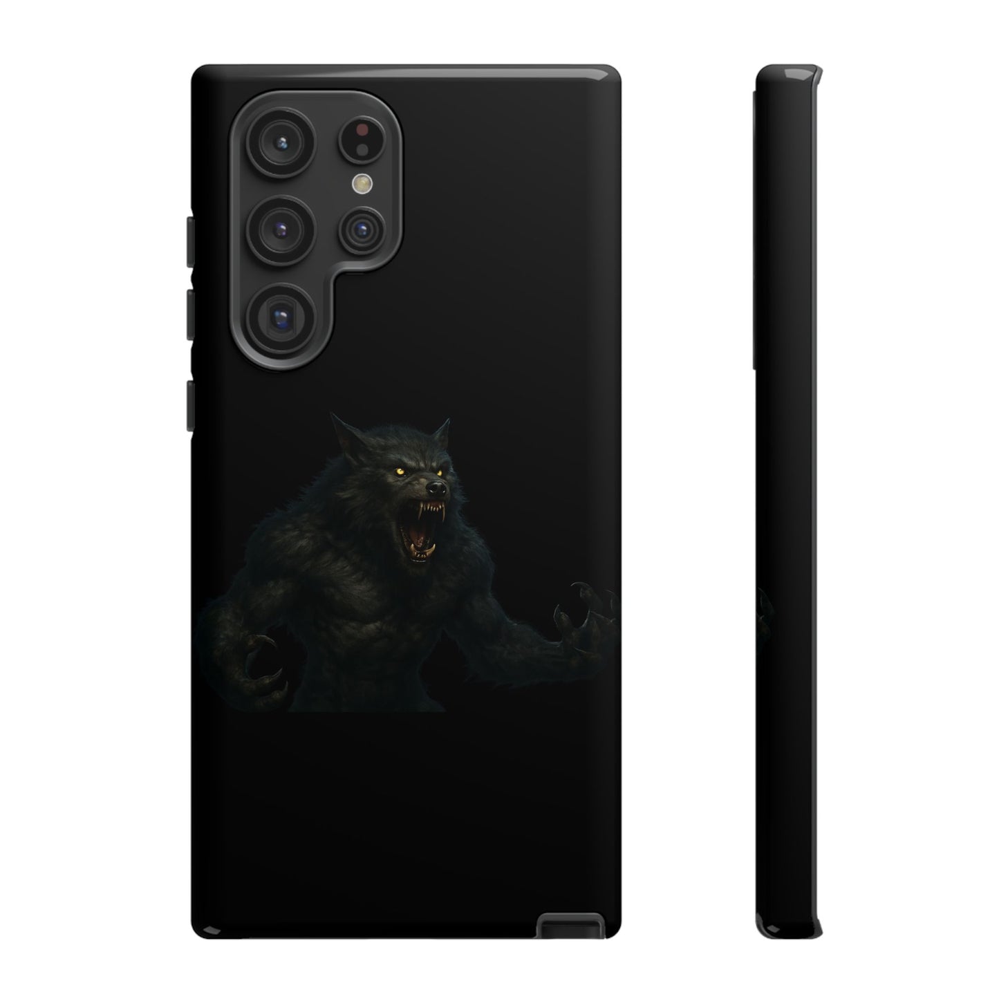 Werewolf Phone Case, Tough Cases, Black Panther Design, Gift for Animal Lovers, Phone Accessories, Fierce Phone Protection
