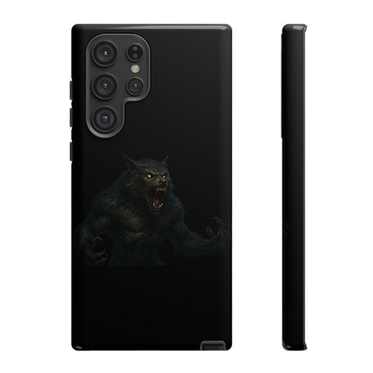 Werewolf Phone Case, Tough Cases, Black Panther Design, Gift for Animal Lovers, Phone Accessories, Fierce Phone Protection