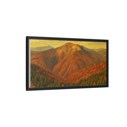 Autumn Landscape Wall Art, Cozy Home Decor, Nature Print, Framed Canvas, Fall Decorations, Gift Idea for Art Lovers