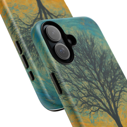Artistic Phone Case with Tree Design, Nature Lover Gift, Unique Phone Cover, Holiday Present, Eco-friendly Tech Accessories