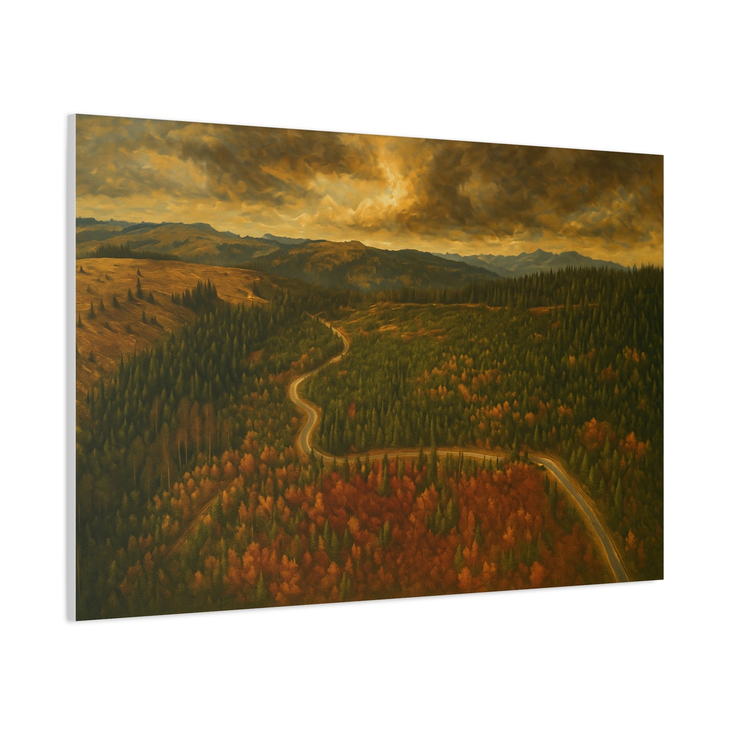 Stretched Canvas Art, Scenic Landscape Wall Decor, Nature Painting for Home, Rustic Room Accent, Gift for Nature Lovers