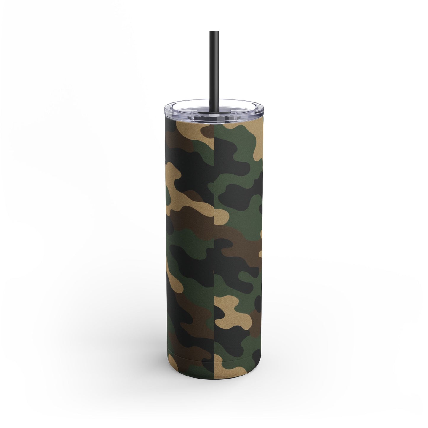 Camouflage Skinny Tumbler | 20oz Camo Travel Cup, Reusable Drinkware, Outdoor Adventure Gift, Eco-Friendly Holiday Mug