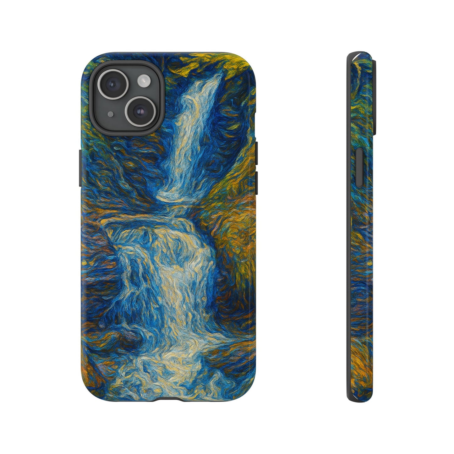 Artistic Phone Case - Waterfall Design, Unique Gift, Phone Accessory, Nature Lover, Original Artwork