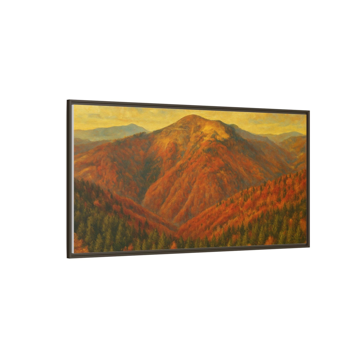 Autumn Landscape Wall Art, Cozy Home Decor, Nature Print, Framed Canvas, Fall Decorations, Gift Idea for Art Lovers