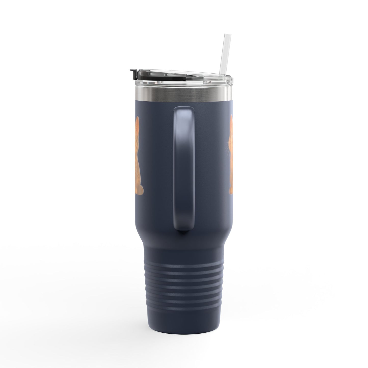 Cute Cat Insulated Travel Mug, Perfect for Pet Lovers, 40oz Coffee Cup, Travel Tumbler, Gift for Cat Lovers, Customizable Mug
