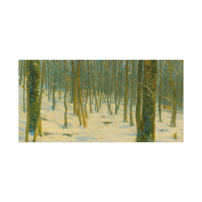 Winter Forest Matte Canvas Art Print, Nature Decor, Stretched Wall Art, Home Decor, Rustic Cabin Decoration, Gift for Nature Lovers