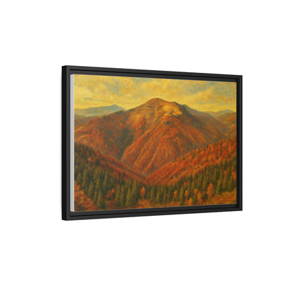 Autumn Landscape Wall Art, Cozy Home Decor, Nature Print, Framed Canvas, Fall Decorations, Gift Idea for Art Lovers