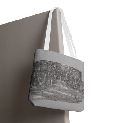 Scenic Path Tote Bag, Reversible Tote, Eco-Friendly Shopper, Outdoor Adventure Bag, Gift for Nature Lovers, Stylish Carryall