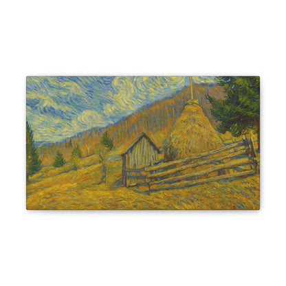 Vincent Van Gogh Inspired Canvas Print, Rustic Home Decor, Wall Art, Gift for Art Lovers, Country Landscape, Unique Art Piece