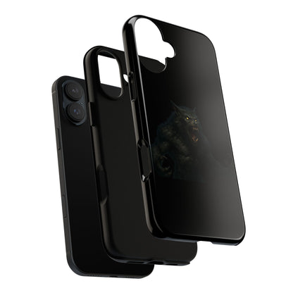 Werewolf Phone Case, Tough Cases, Black Panther Design, Gift for Animal Lovers, Phone Accessories, Fierce Phone Protection