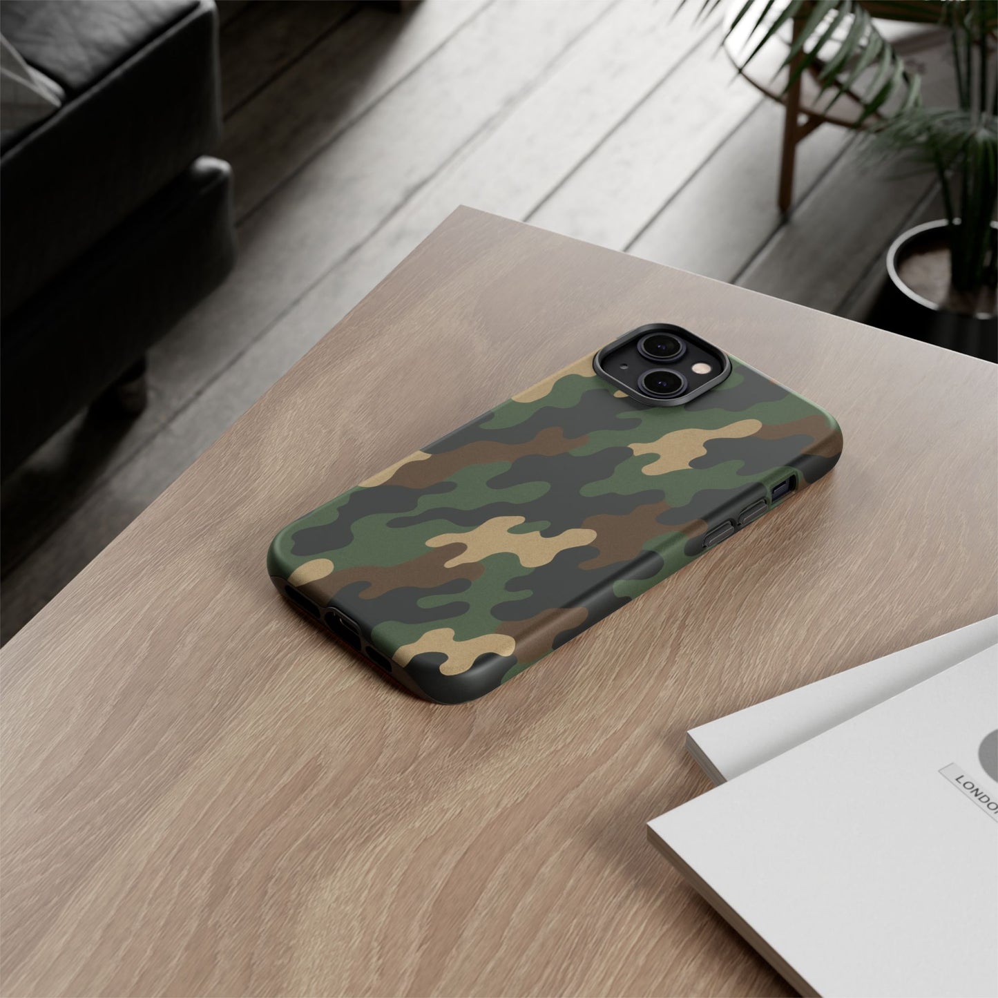 Camouflage Phone Case, Tough Cases, Military Style, Unique Phone Accessories, Gift for Him, Durable Phone Cover