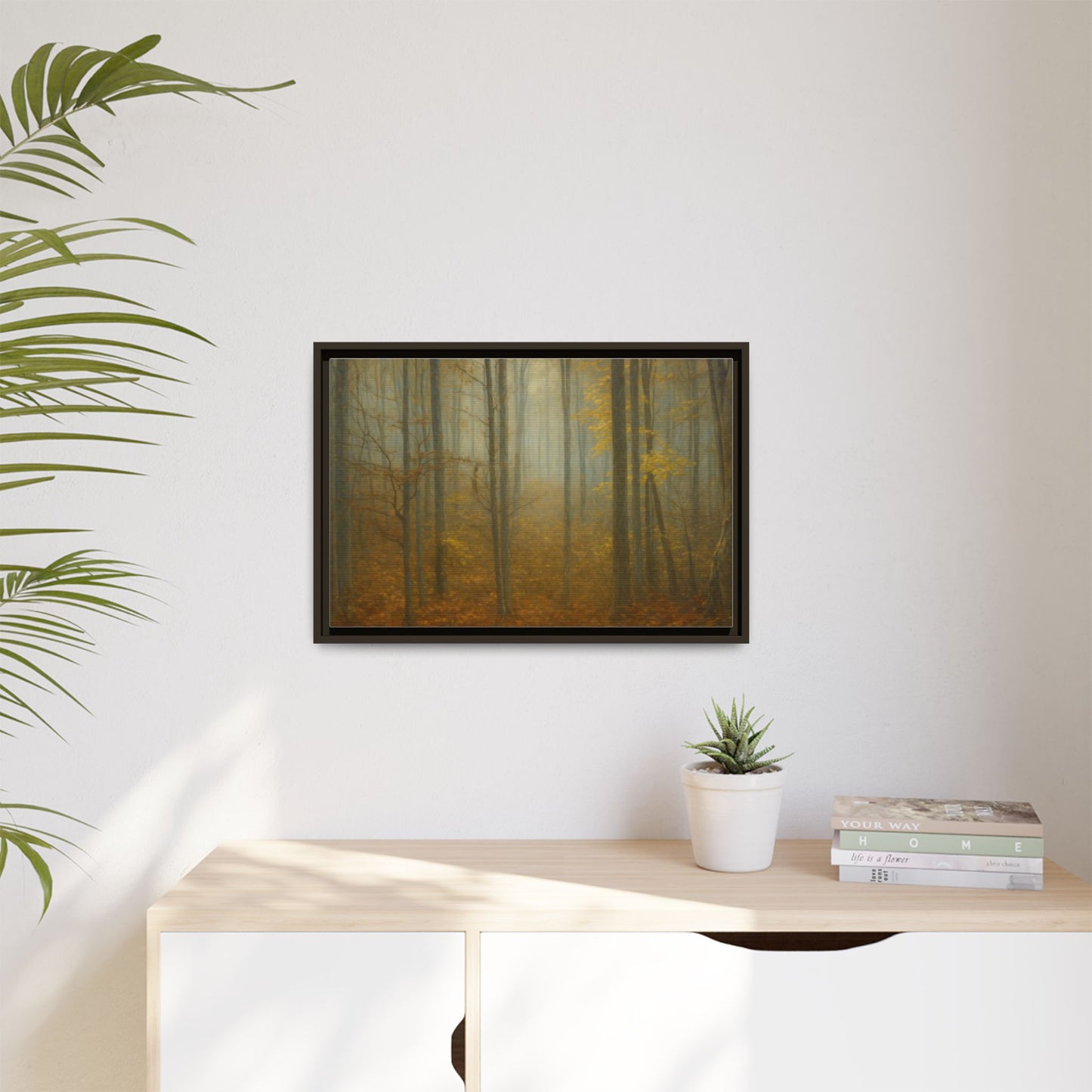 Framed Matte Canvas Art | Serenity in the Forest | Nature Wall Decor, Home Gallery, Cozy Living Room, Gift for Nature Lovers