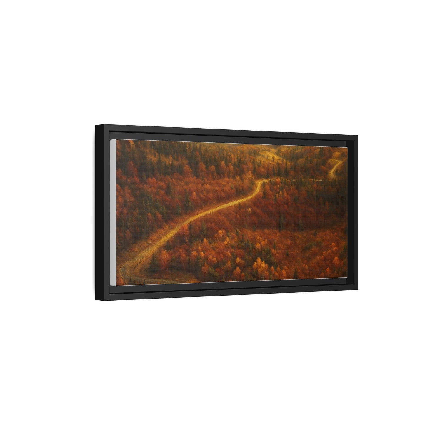 Autumn Landscape Framed Canvas Art, Cozy Home Decor, Warm Fall Vibes, Gift for Nature Lovers, Perfect for Thanksgiving