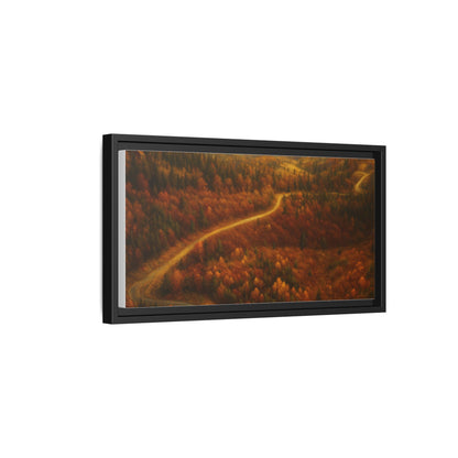 Autumn Landscape Framed Canvas Art, Cozy Home Decor, Warm Fall Vibes, Gift for Nature Lovers, Perfect for Thanksgiving