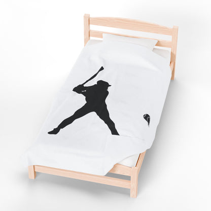Baseball Player Plush Blanket | Soft Sports Throw, Cozy Gift for Athletes, Home Decor, Game Day Blanket, Perfect for Birthdays
