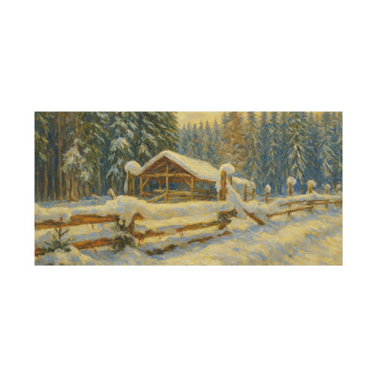 Canvas Wall Art, Winter Landscape Print, Home Decor, Rustic Art, Gift for Nature Lovers, Holiday Decoration