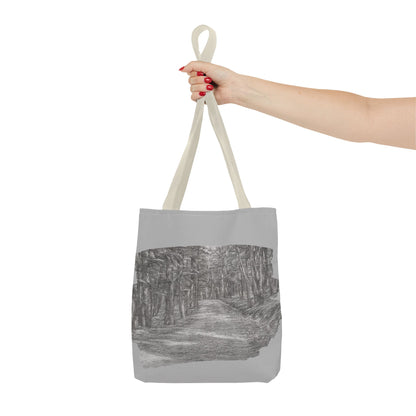 Scenic Path Tote Bag, Reversible Tote, Eco-Friendly Shopper, Outdoor Adventure Bag, Gift for Nature Lovers, Stylish Carryall