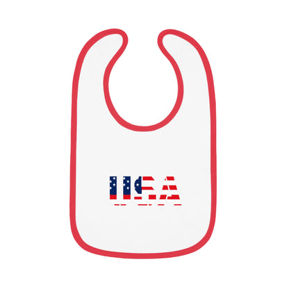 USA Bib for Babies, Americana Baby Bib, Infant Dining Essential, Gift for New Parents, Baby Shower, Fourth of July
