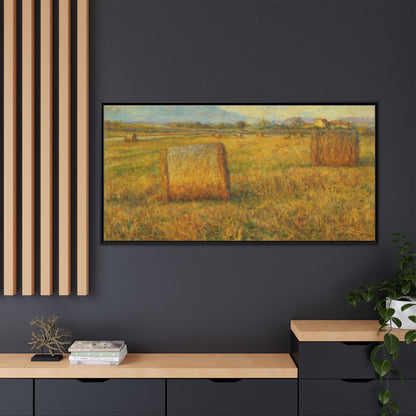 Framed Matte Canvas Wall Art - Rustic Farm Landscape, Country Decor, Home Gallery, Gift for Nature Lovers, Housewarming Decor