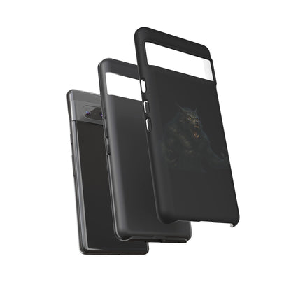 Werewolf Phone Case, Tough Cases, Black Panther Design, Gift for Animal Lovers, Phone Accessories, Fierce Phone Protection