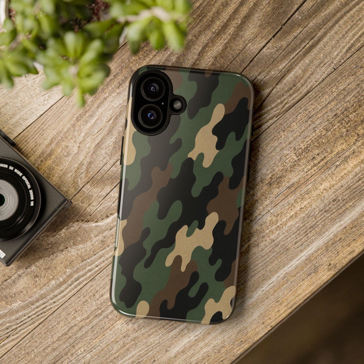 Camouflage Phone Case, Tough Cases, Military Style, Unique Phone Accessories, Gift for Him, Durable Phone Cover