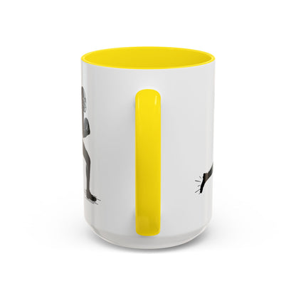 Football Player Themed Accent Coffee Mug, Sports Fan Gift, Unique Mug for Athletes, Coffee Lover, Game Day Essential