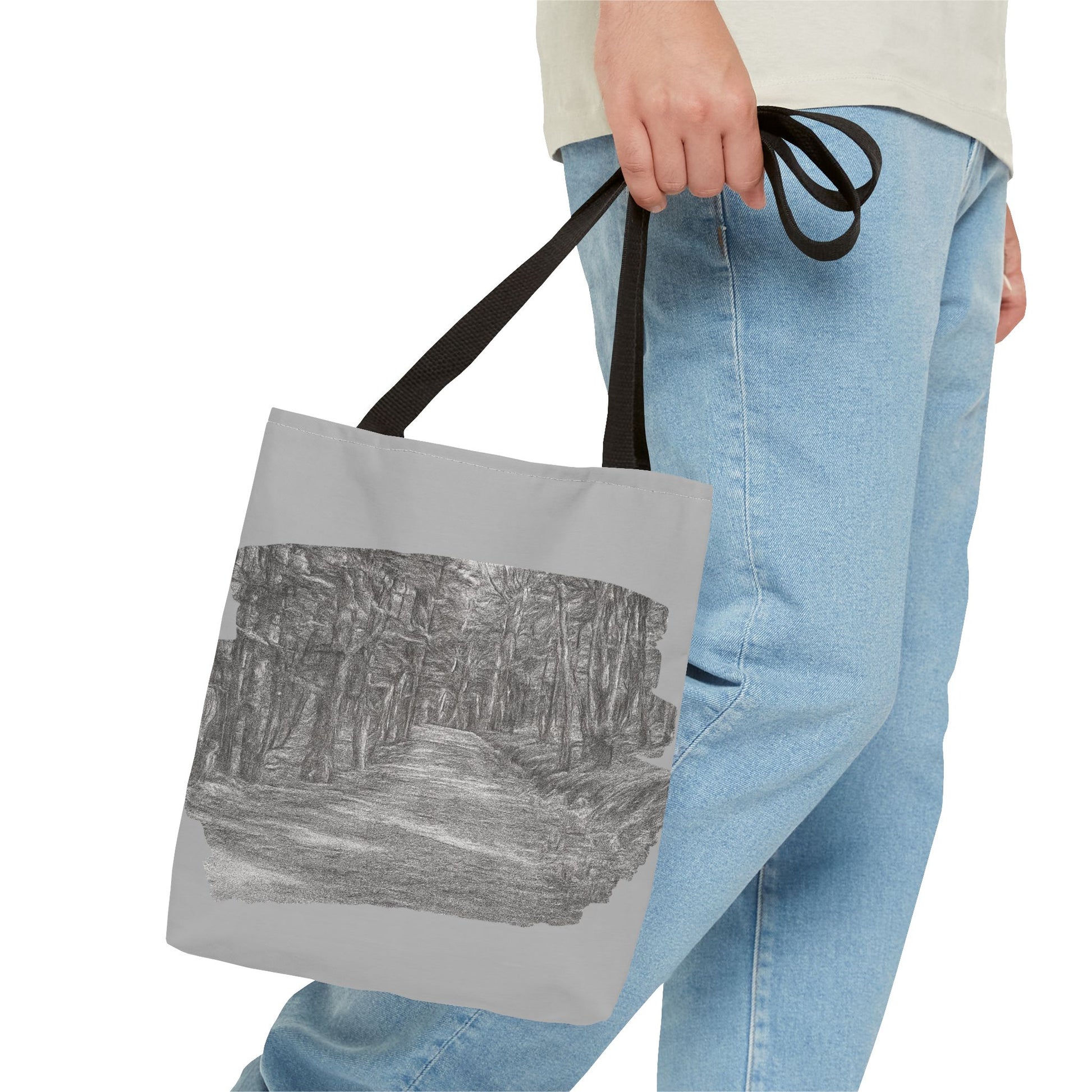 Scenic Path Tote Bag, Reversible Tote, Eco-Friendly Shopper, Outdoor Adventure Bag, Gift for Nature Lovers, Stylish Carryall - product image