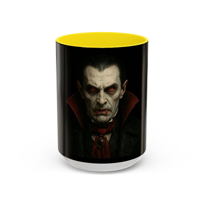 Gothic Dracula Vampire Accent Coffee Mug | Spooky Halloween Gift, Unique Home Decor, Collector's Mug, Coffee Lover's Gift