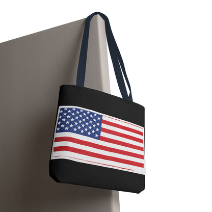 Patriotic Tote Bag, American Flag Carryall, Beach Bag, Reusable Shopping Tote, Independence Day Gift