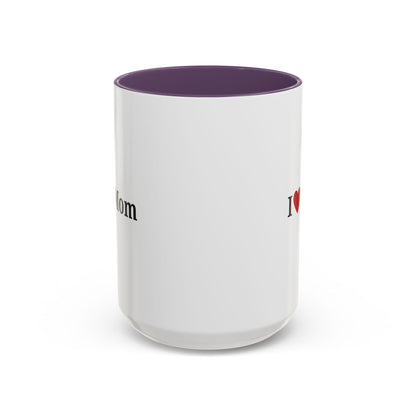 I Love Mom Accent Coffee Mug - Perfect Gift for Mother's Day & Special Occasions