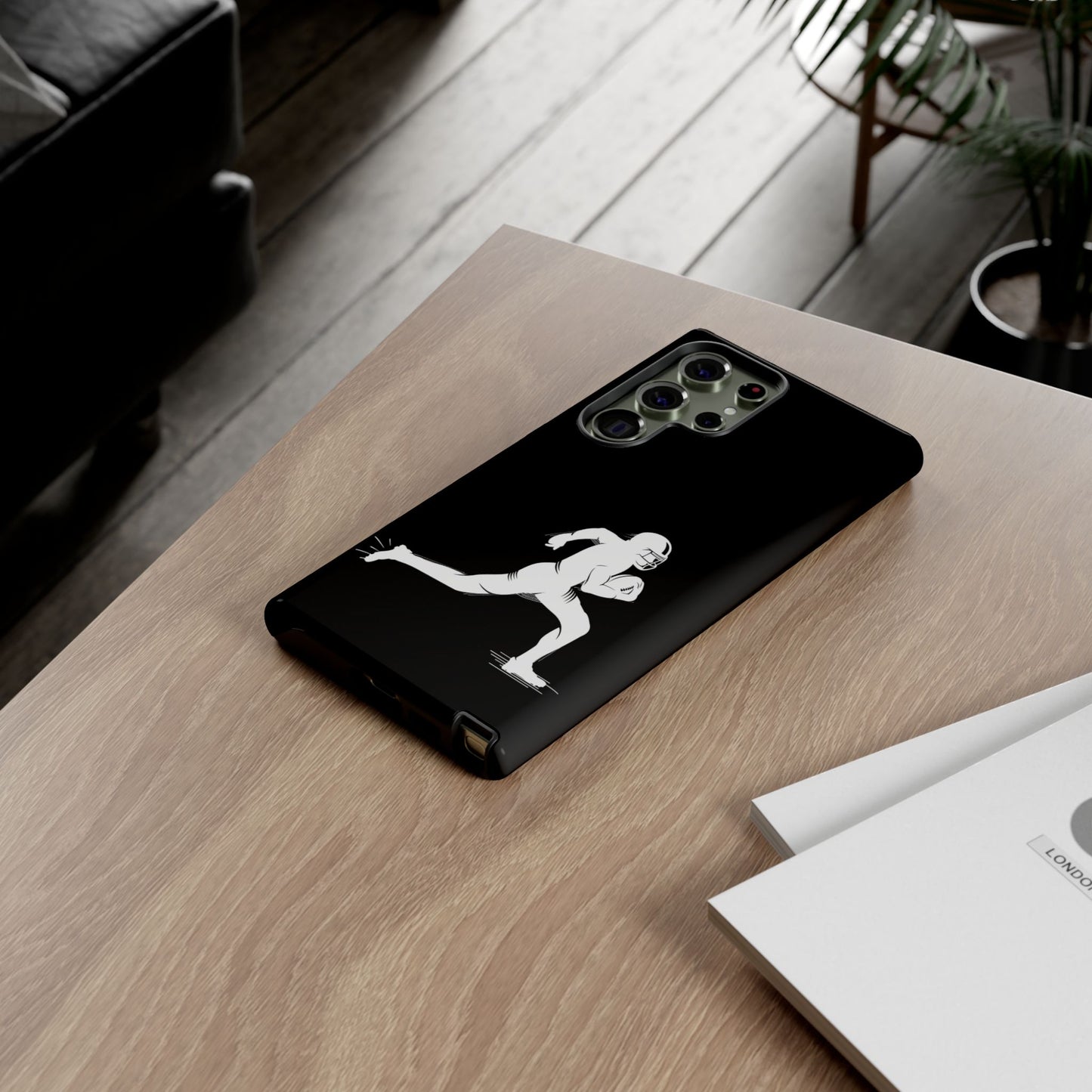 Football Player Phone Case, Tough Cases, Sports Phone Cover, Gift for Athletes, iPhone & Samsung Accessories, Running Player Design