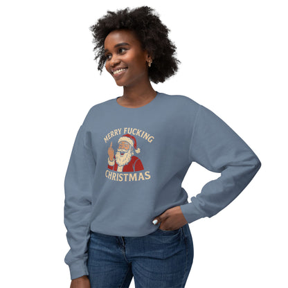 Merry Christmas Sweatshirt, Funny Holiday Crewneck, Unisex Gift, Christmas Apparel, Sarcastic Sweatshirt, Unique Holiday Clothing