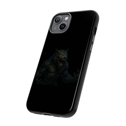 Werewolf Phone Case, Tough Cases, Black Panther Design, Gift for Animal Lovers, Phone Accessories, Fierce Phone Protection