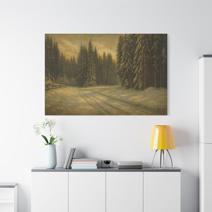Scenic Forest Canvas Art, Nature Decor for Home, Cozy Wall Art, Perfect Gift for Nature Lovers, Rustic Cabin Decor, Winter Landscape Print