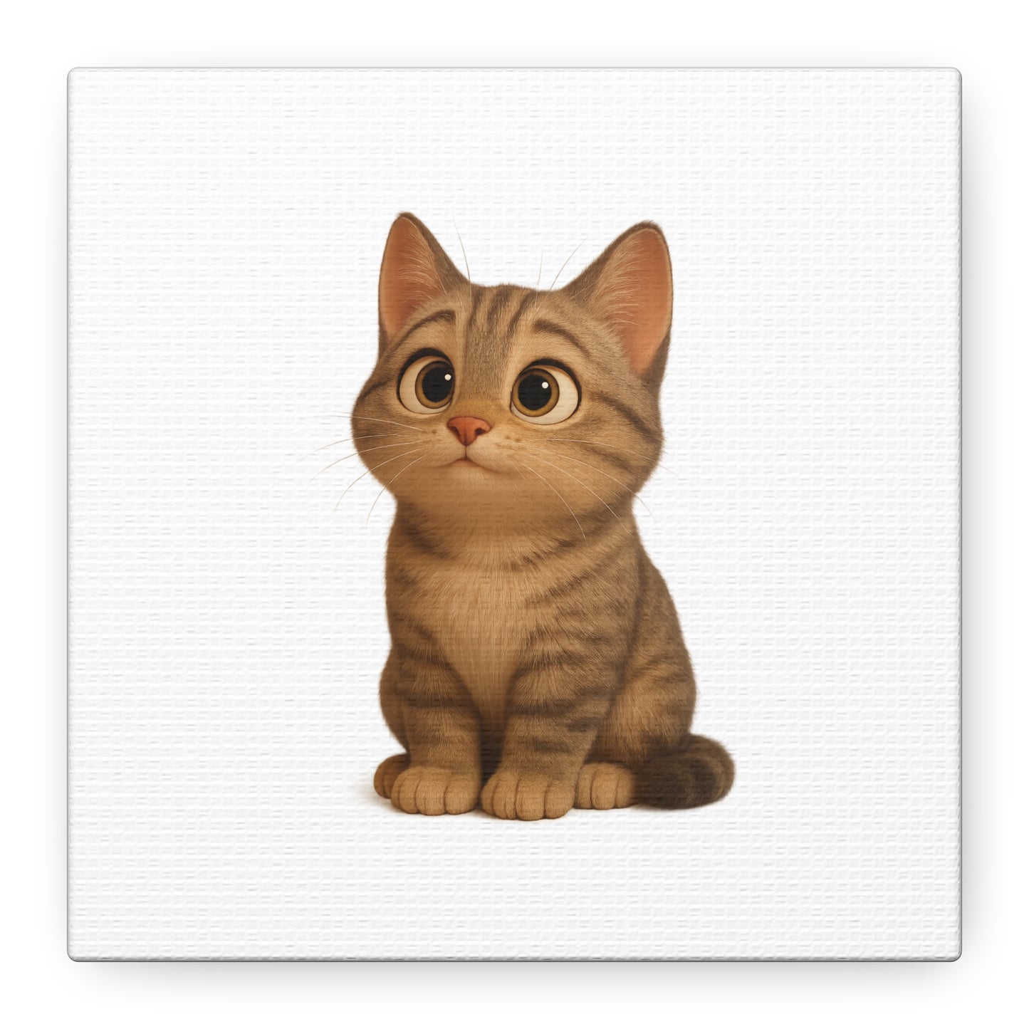 Adorable Cat Canvas Art, Cute Cat Wall Decor, Pet Lover Gift, Nursery Wall Art, Animal Print, Modern Home Decor