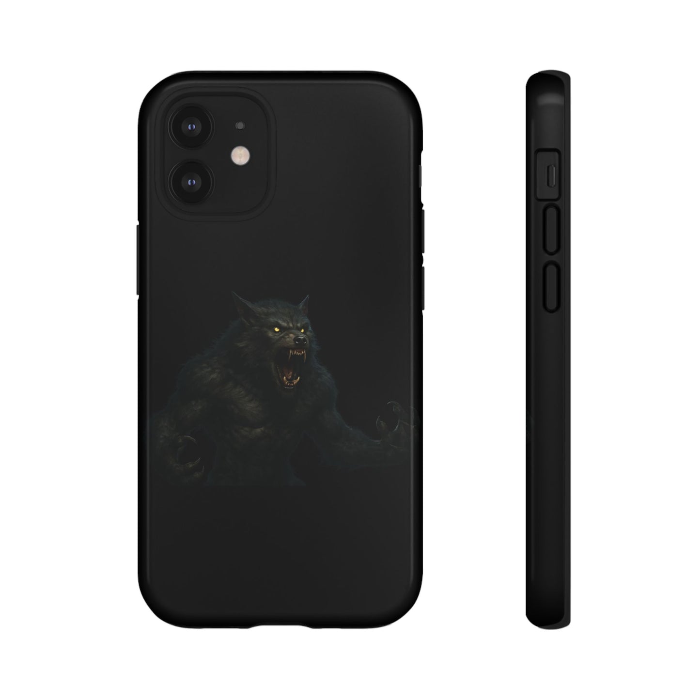 Werewolf Phone Case, Tough Cases, Black Panther Design, Gift for Animal Lovers, Phone Accessories, Fierce Phone Protection