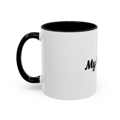 Personalized My Coffee Accent Mug - 11oz & 15oz Coffee Cups for Coffee Lovers