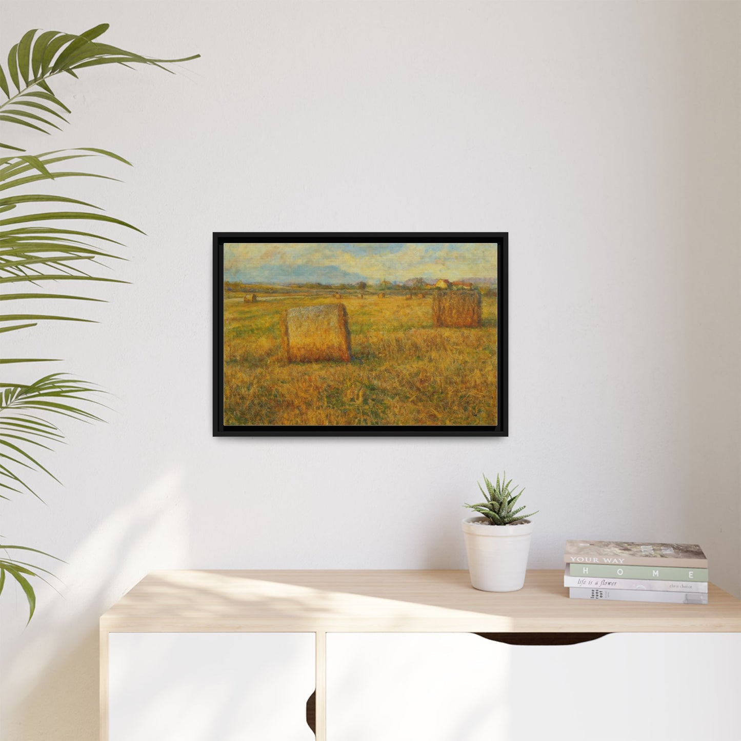 Framed Matte Canvas Wall Art - Rustic Farm Landscape, Country Decor, Home Gallery, Gift for Nature Lovers, Housewarming Decor