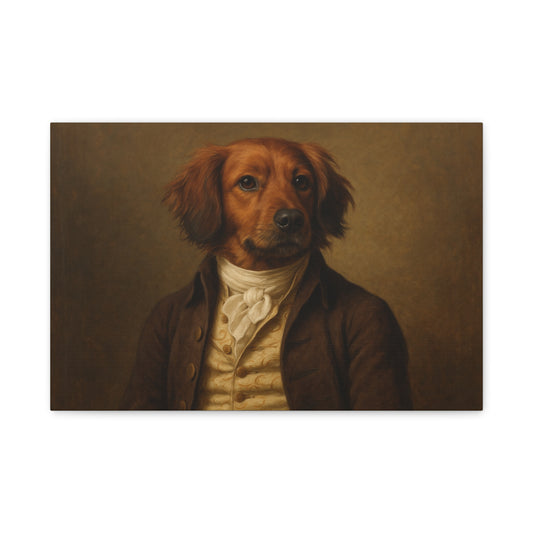 Regal Dog Portrait Matte Canvas