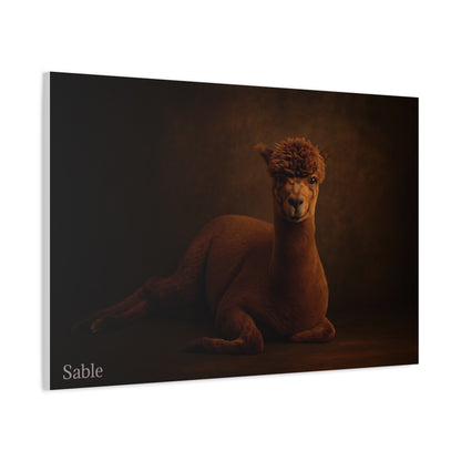 Alpaca Portrait Matte Canvas