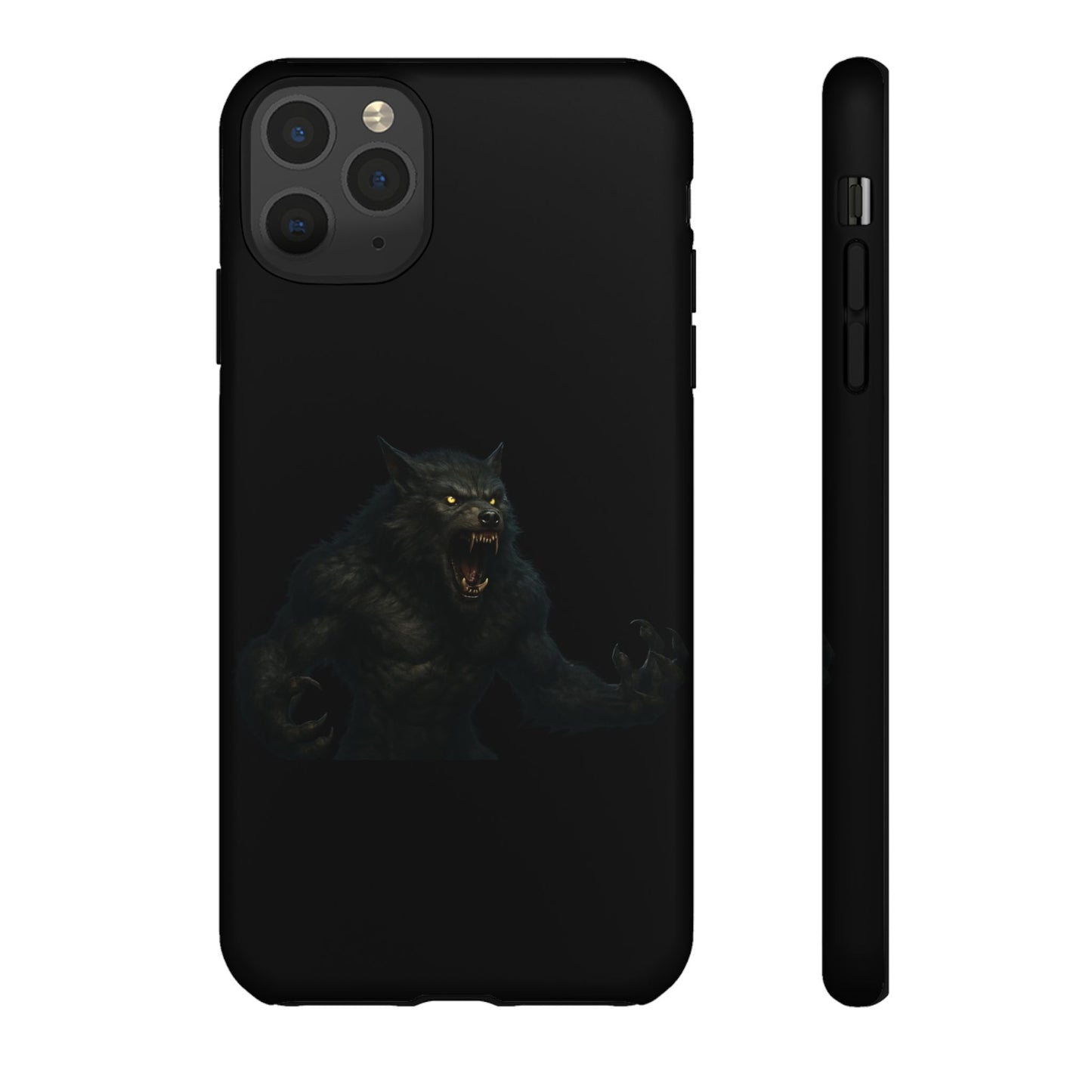 Werewolf Phone Case, Tough Cases, Black Panther Design, Gift for Animal Lovers, Phone Accessories, Fierce Phone Protection