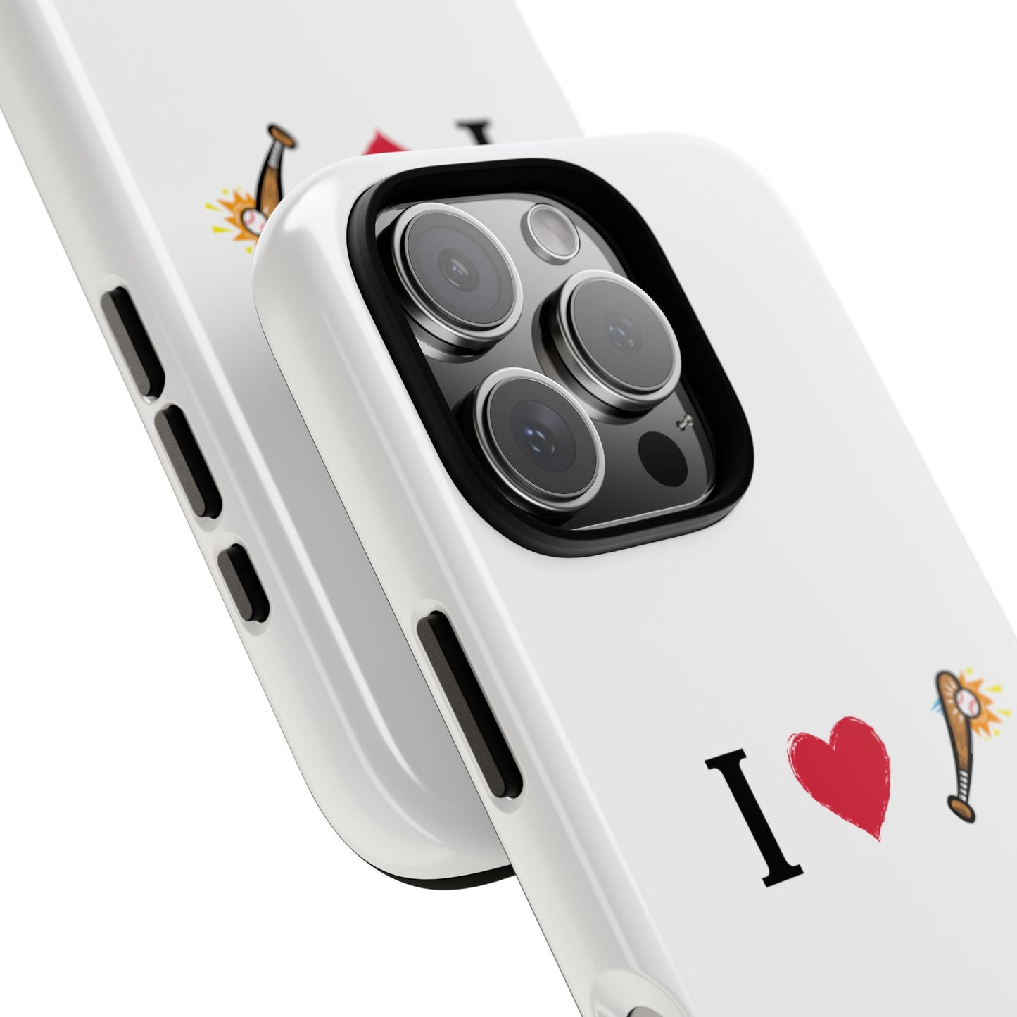 I Love Baseball Vibe Phone Case - Tough Cases for Sports Lovers, Gifts for Athletes, Fun Accessories, iPhone and Android Compatible